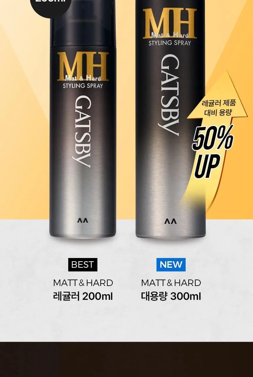 [NEW/대용량] 갸스비 스타일링 스프레이 매트&하드 300ml 상세페이지 2